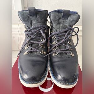 Cole Haan Men's Dark Blue Lace-Up Boots